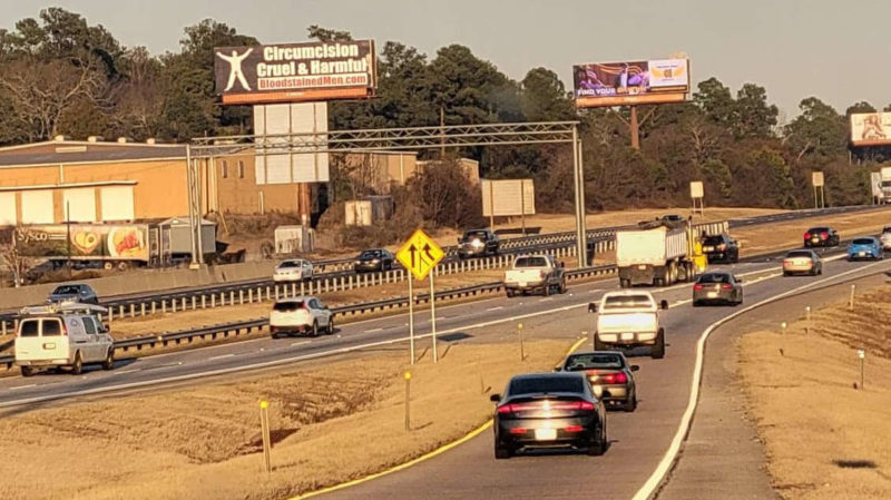 Augusta, Georgia Billboard – Circumcision: Cruel & Harmful