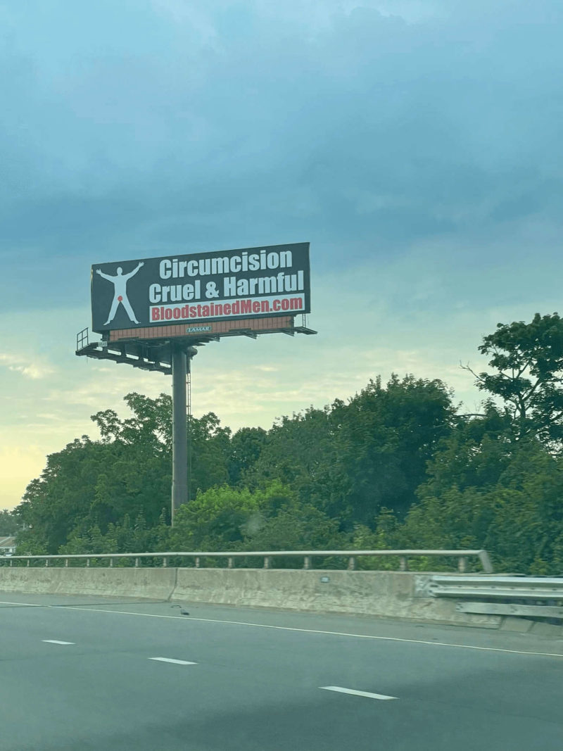 Bridgeport, CT Billboard – Circumcision: Cruel & Harmful