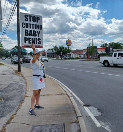 Catherine in action – Stop Cutting Baby Penis