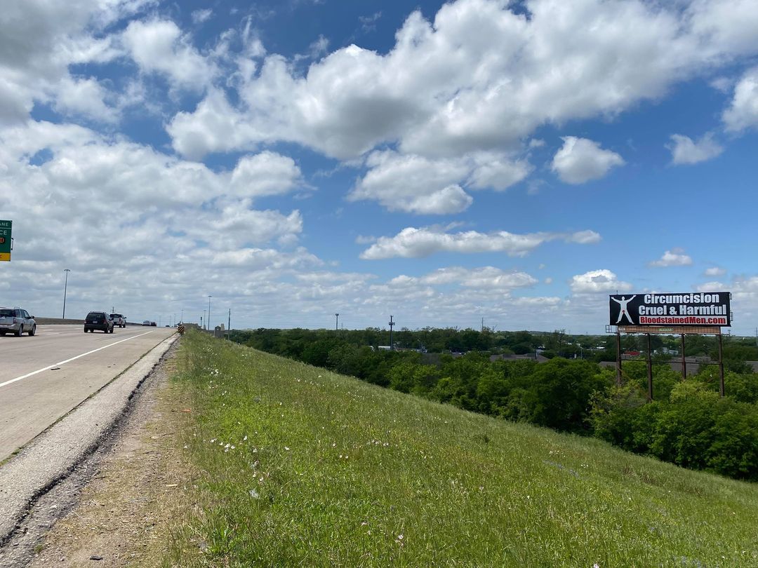 Dallas I-30 Billboard – Circumcision: Cruel & Harmful