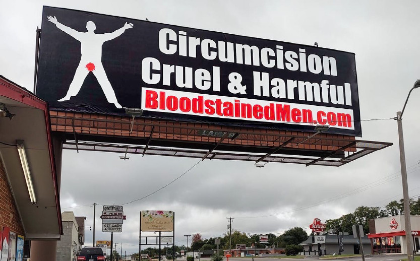 Roanoke, VA Billboard – Circumcision: Cruel & Harmful